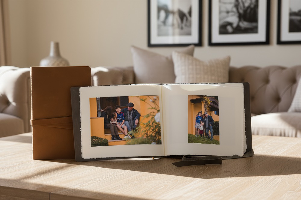 Italian Handmade Albums for family portraits in italy